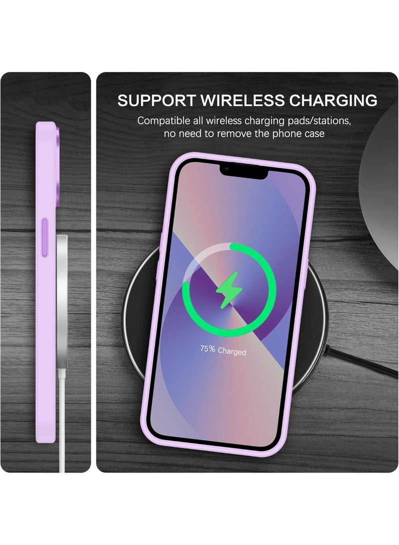 أكاليكس جراب مغناطيسي لهاتف آيفون 15 [مقاوم للصدمات ونحيف] غطاء خلفي صلب شفاف غير لامع مع حماية عالية الجودة | بنفسجي فاتح - Image 5